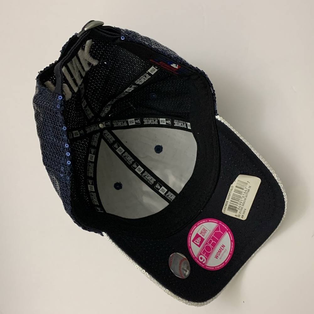 Yankees Victoria’s Secret PINK Sequin Cap Baller Hat 🧢 New York - Picture 9 of 11